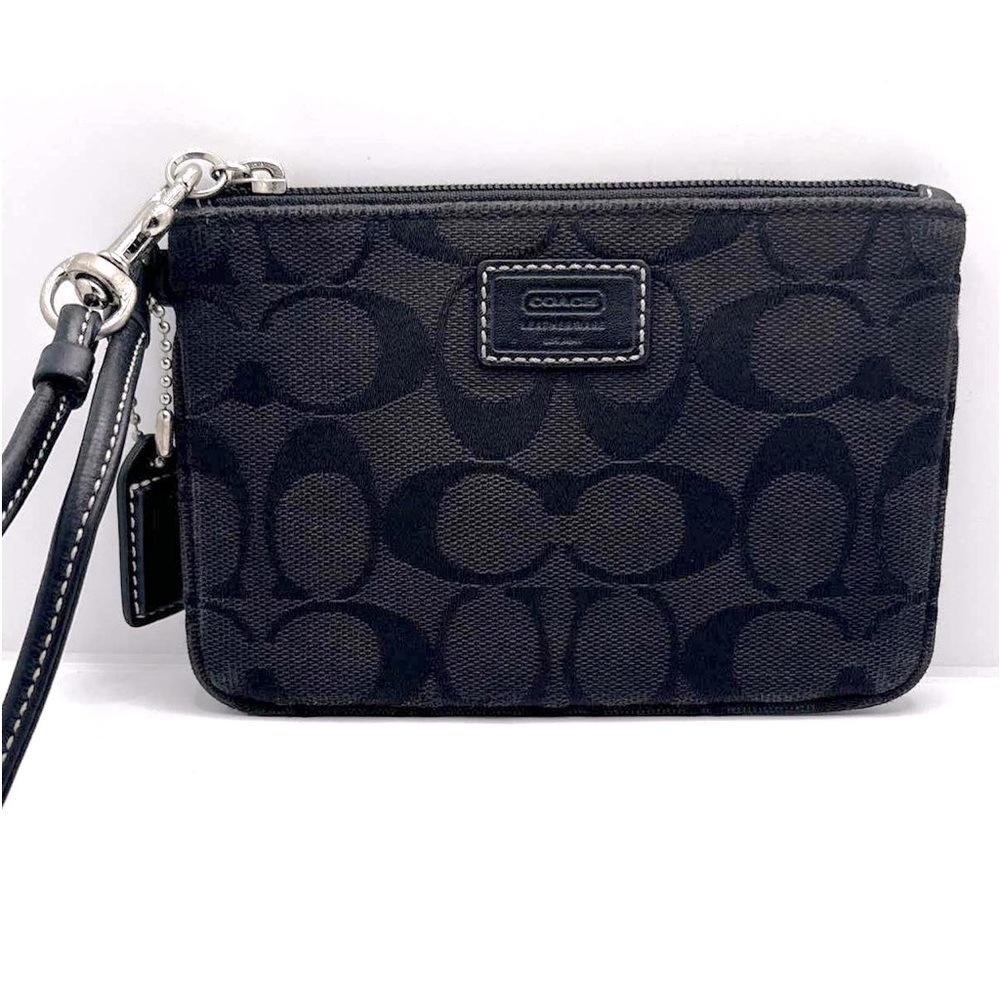 COACH Y2K Signature Canvas Black Wristlet